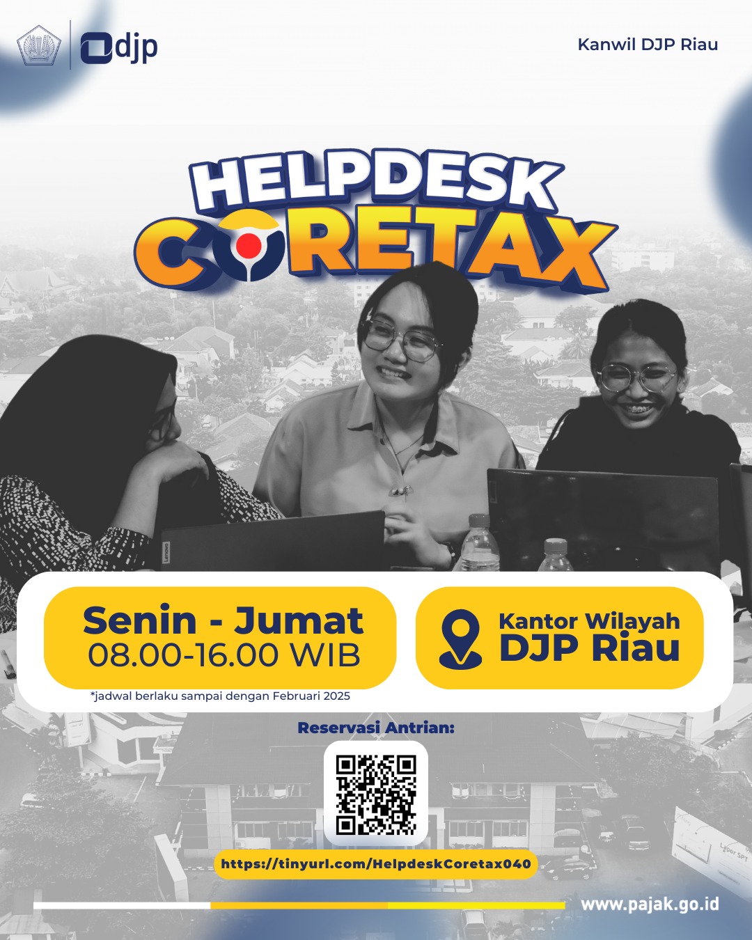 Buka Helpdesk Coretax, Kanwil DJP Riau: Petugas Pajak akan Dampingi Wajib Pajak dalam menyelesaikan Kewajiban Perpajakannya