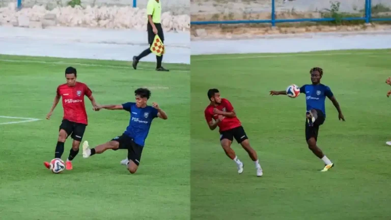 Skuat-PSPS-Pekanbaru-latihan-terakhir-di-Stadion-Mini-Hangtuah-Pekanbaru-sebelum-libur-lebaran